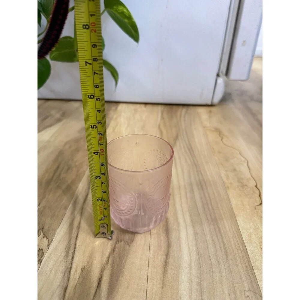 Textured Clear Glass Tumbler Cup